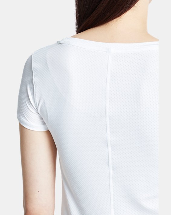 Women's HeatGear® Armour Short Sleeve, White, pdpMainDesktop image number 4